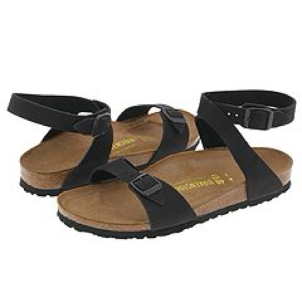 Birkenstock Isis size 37/6 black nubuck NIB
